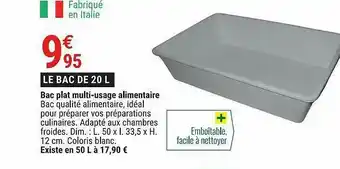 Bac Plat Multi-usage Alimentaire