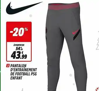 Intersport Pantalon D'entraînement De Football Psg Enfant offre