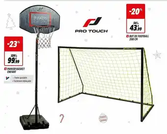 Panier Basket Enfant Pro Touch, But De Football 200cm