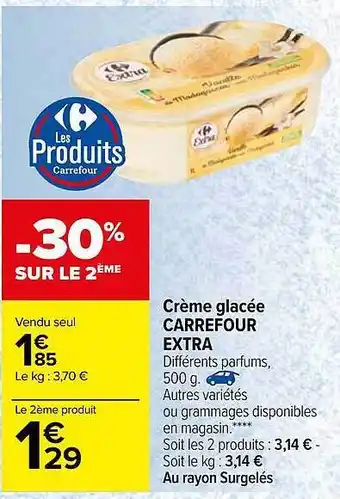 Carrefour Crème Glacée Carrefour Extra offre