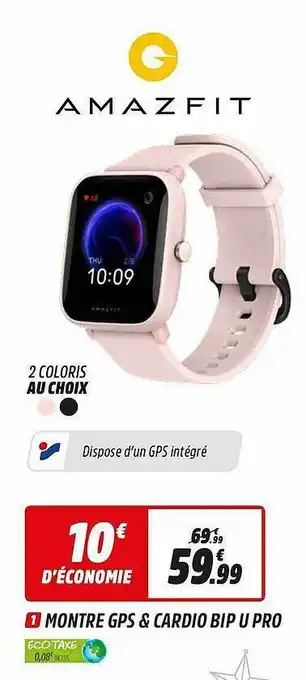 Intersport Montre Gps & Cardio Bip U Pro offre