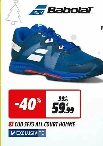 Intersport Cud Sfx3 All Court Homme Babolat offre