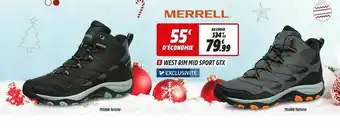 Intersport West Rim Mid Sport Gtx Merrell offre
