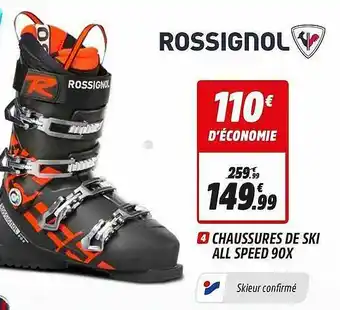 Intersport Chaussures De Ski All Speed 90x Rossignol offre