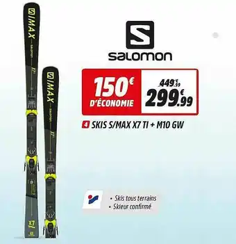 Intersport Skis S-max X7 Ti + M10 Gw Salomon offre