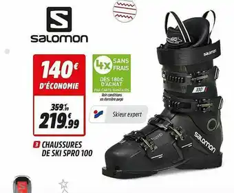 Intersport Chaussures De Ski Spro 100 Salomon offre