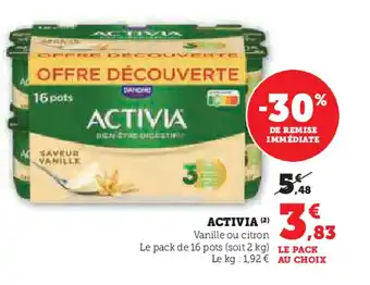 Hyper U ACTIVIA offre