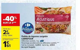 Carrefour Poêlée De Légumes Surgelée Carrefour offre