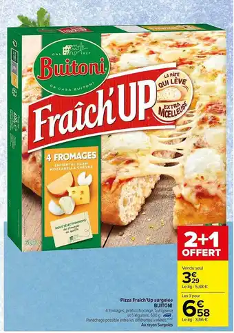 Pizza Fraîch'up Surgelée Buitoni