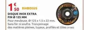 Rural Master Disque Inox Extra Fin ø 125 Mm Rhodius offre