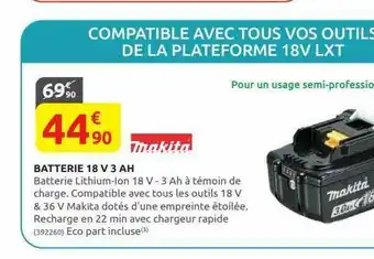 Rural Master Batterie 18 V 3 Ah Makita offre