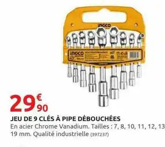 Rural Master Jeu De 9 Clés à Pipe Débouchées offre