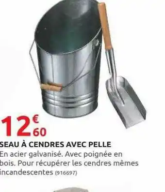 Rural Master Seau à Cendres Avec Pelle offre