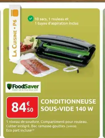 Rural Master Conditionneuse Sous-vide 140 W FoodSaver offre