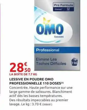 Lessive En Poudre Omo Professionnelle 110 Doses
