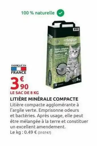 Rural Master Litière Minérale Compacte offre