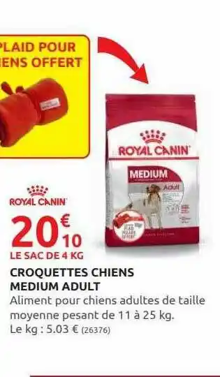 Rural Master Croquettes Chiens Medium Adult offre