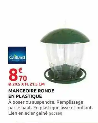 Rural Master Mangeoire Ronde En Plastique Caillard offre