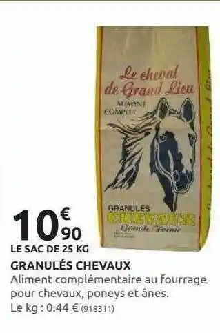 Rural Master Granulés Chevaux offre