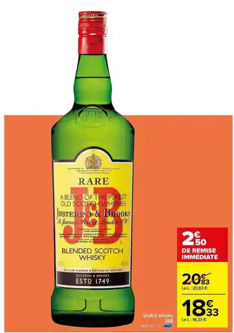 Carrefour Scotch Whisky J&b offre