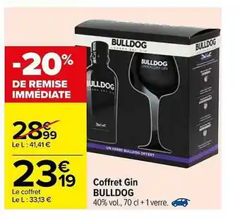 Carrefour Coffret Gin Bulldog offre