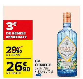 Carrefour Gin Citadelle offre