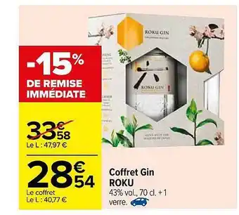 Carrefour Coffret Gin Roku offre