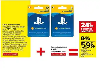 Carrefour Carte D'abonnement offre