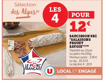 Hyper U Saucisson sec salaisons peguet savoie offre