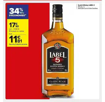 Carrefour Market Scotch Whisky Label 5 offre