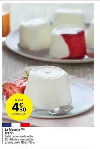 Carrefour Market La Faisselle Rians offre