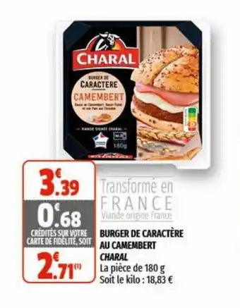 Coccinelle Supermarché Burger De Caractère Au Camembert offre