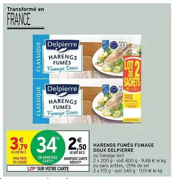 Intermarché Harengs Fumés Fumage Doux Delpierre offre