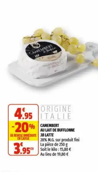 Coccinelle Supermarché Au Lait De Bufflonne 38 Latte offre