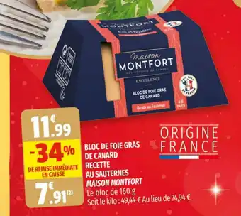 Bloc De Foie Gras De Canard Recette Au Sauternes Maison Montfort