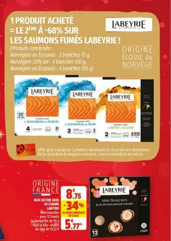 Coccinelle Supermarché Bloc De Foie Gras De Canard Labeyrie offre