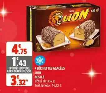 Coccinelle Supermarché 4 Buchettes Glacèes Lion offre