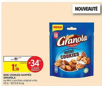 Intermarché Mini Cookies Nappés Granola offre
