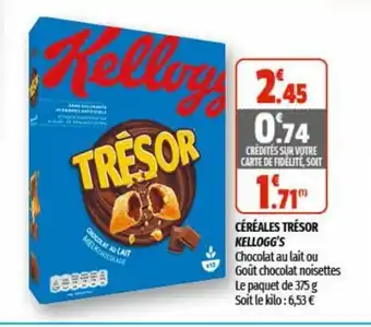 Coccinelle Supermarché Cèrèales Trèsor Kellogg's offre
