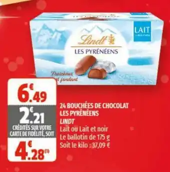Coccinelle Supermarché 24 Bouchèes De Chocolat Les Pyrènèens Lindt offre