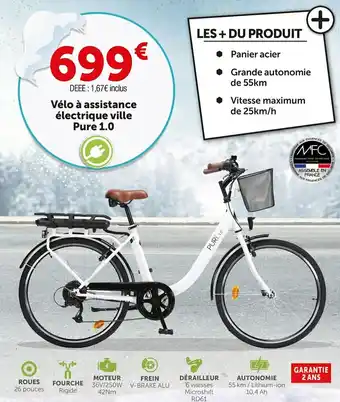 Roady Vélo à assistance électrique ville offre