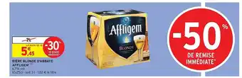Intermarché Bière Blonde D'abbaye Affligem offre