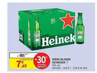 Intermarché Bière Blonde Heineken offre
