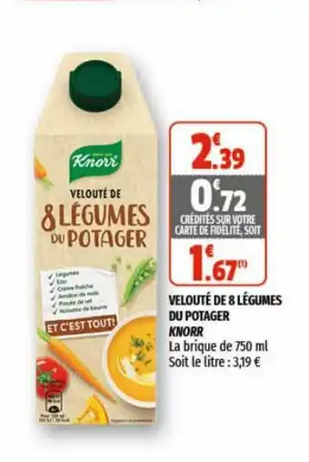 Coccinelle Supermarché Veloutè De 8 Lègumes Du Potager Knorr offre