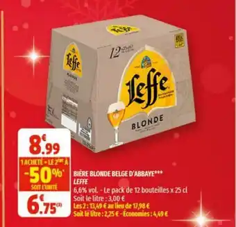 Coccinelle Supermarché Bière Blonde Belge D'Abbaye*** offre