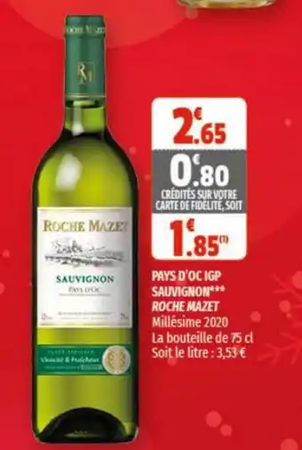 Coccinelle Supermarché Pays D'Oc IGP Sauvignon*** offre