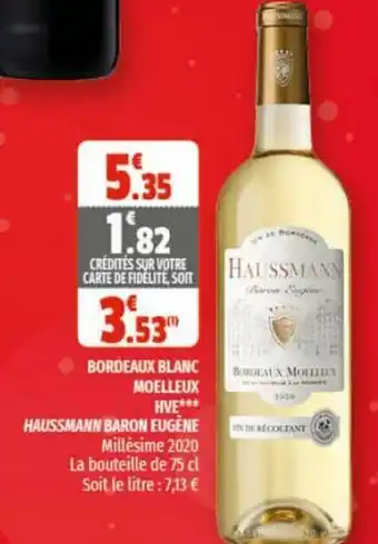 Coccinelle Supermarché Bordeaux Blanc Moelleux offre