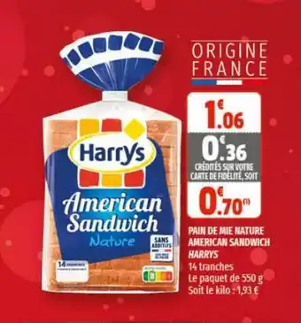 Pain De Mie Nature American Sandwich