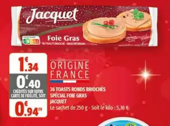 36 Toasts Ronds Briochès Spècial Foie Gras