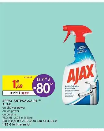 Intermarché Spay Anti-calcaire Ajax offre